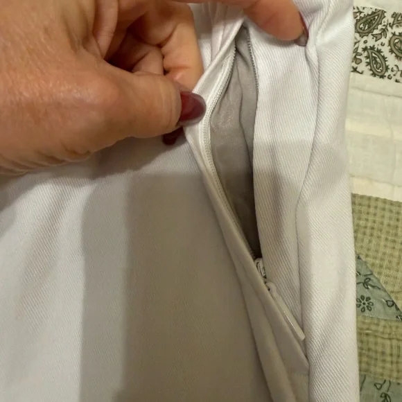 SPANXsupersmooth Stretch Twill Cropped Wide Leg Pant Classic White Small NWOT - Picture 4 of 4